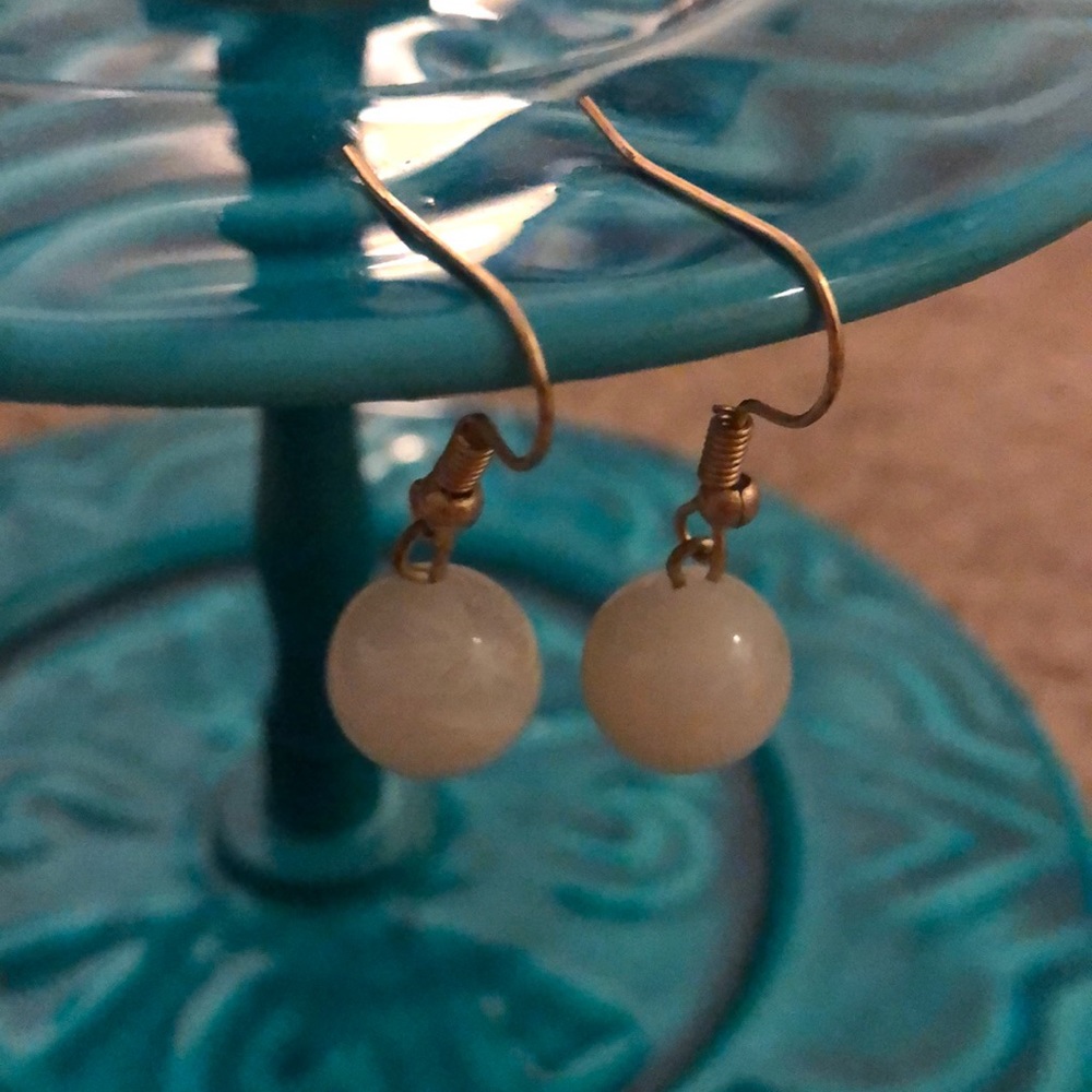 Single faux  Pearl earrings